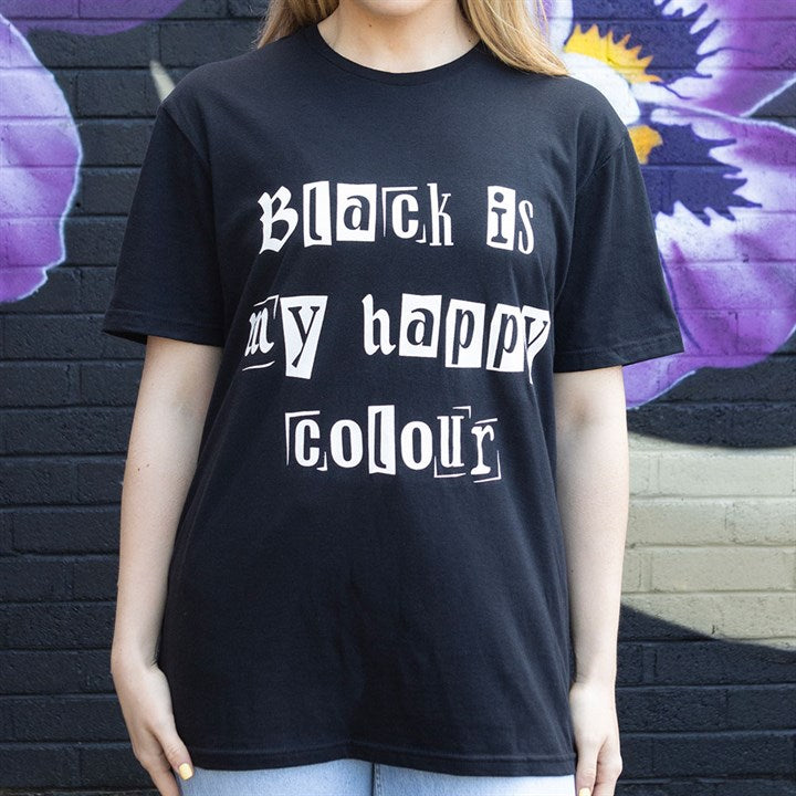 Black is My Happy Colour Unisex T-shirt Size M