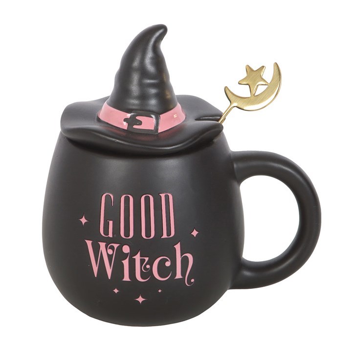 Good Witch Lidded Mug with Spoon