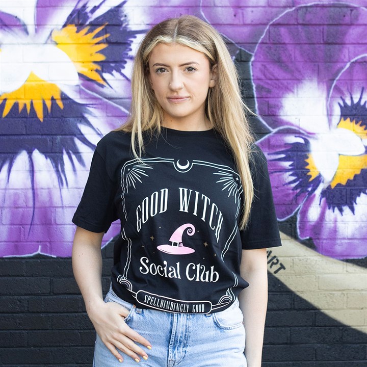 Pink Good Witch Social Club Unisex T-shirt Size L