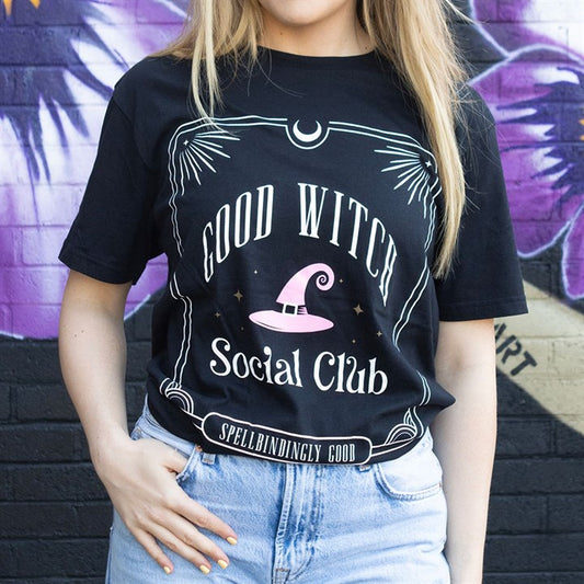 Pink Good Witch Social Club Unisex T-shirt Size XL
