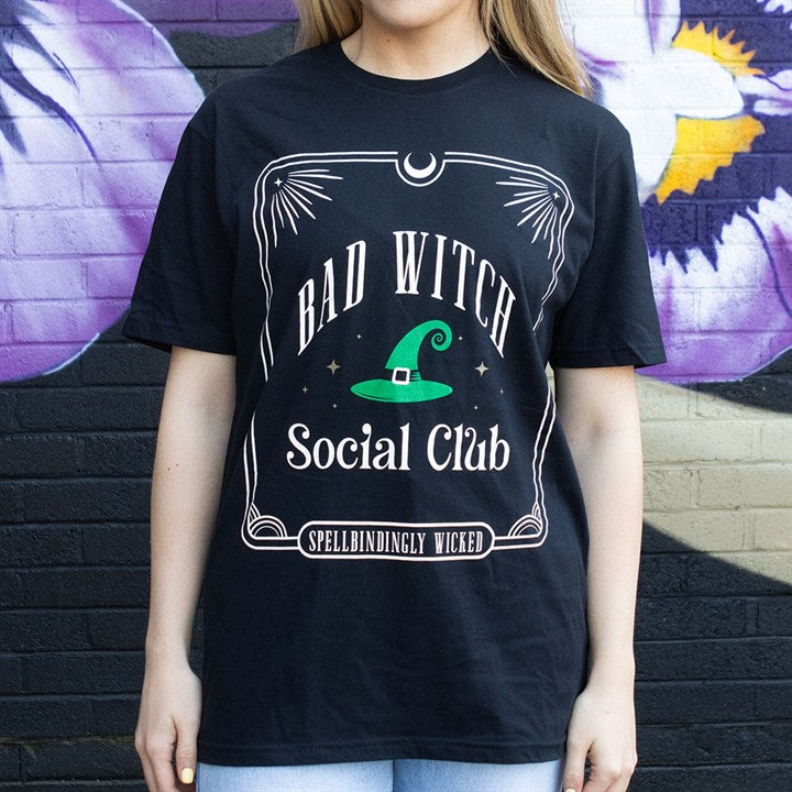 Green Bad Witch Social Club Unisex T-shirt Size XXL