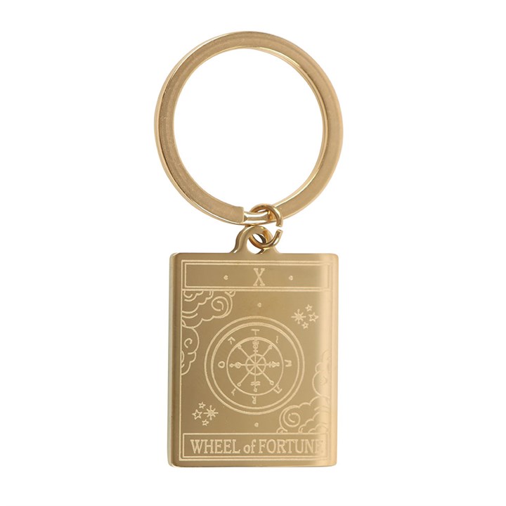 The Wheel of Fortune Vintage Tarot Keyring