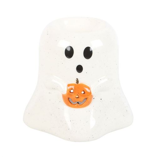 Ghost Shaped Oil Burner and Wax Warmer with Pumpkin